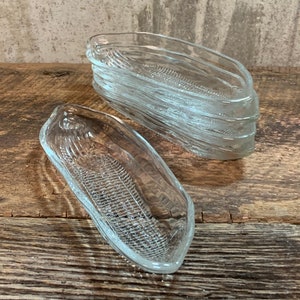 Corn Cob Dish, Glass Cob Dish, Pressed Glass Dish, Corn Holder, Corn Dish, Cob Holders, Corn on Cob Dish, Country Kitchen, Farmhouse Kitchen