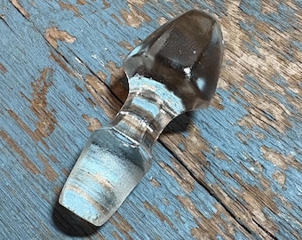Tapón decantador de vidrio transparente soplado a mano, tapa de botella de vino vintage