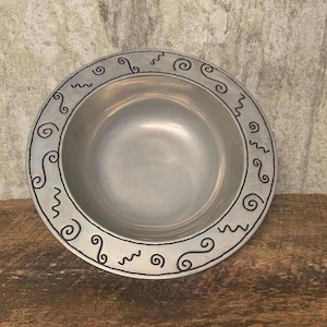 Wilton Armetale, Relish Dish, Wilton PIZZAZZ, Pewter Serving Dish, Veggie Bowl, Wilton Dinnerware,Armetale Pewter,Pewter Bowl,Large Rim Bowl