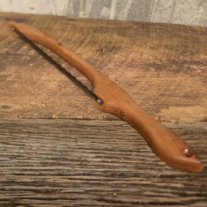 Left Handed Bow Bread Knife, Handcarved Knife, Slicing Knife, Breadmaking, Homemade Bread, Rustic Baking, Bow Saw, Farmhouse Kitchen