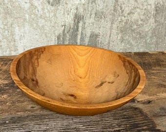 Vintage Unfinished Wooden Bowl, Primitive Wooden Bowl, Cabin decor, Large Dough Bowl, Pioneer Chic