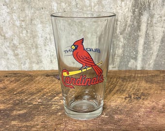St. Louis Cardinals, Cardinals Bud Lite Beer Glass, Cardinals Pint Glass, Sports Glass, Baseball Glass, Man Cave Gift, Cardinals Glassware