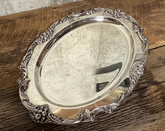 Bandeja de plata chapada con el diseño King Francis de Reed & Barton de 1676, 48 cm (19 pulgadas)