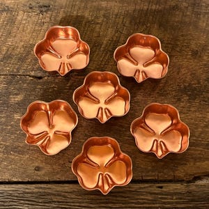Small Copper Clover Mold, Small Shamrock Mold, Jello Mold, Mini Molds, Copper Molds, Clover Jello Molds, Gelatin Molds, Miniature Molds