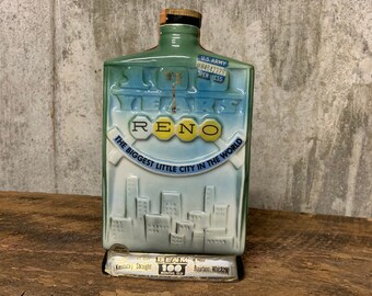 Vintage Jim Beam Reno Decanter, Regal China, 1968