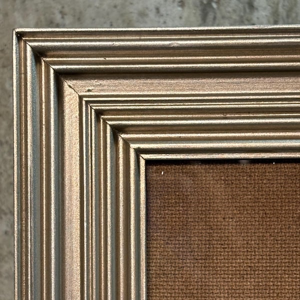 Pewter Color Wood Picture Frame, Sculpted Rustic Photo Frame, 7x4.75 Opening