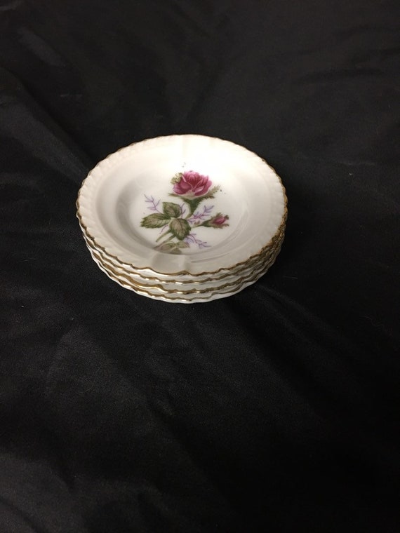 Ceramic Trinket Dish, Rose Ceramic, Vintage Ash T… - image 1