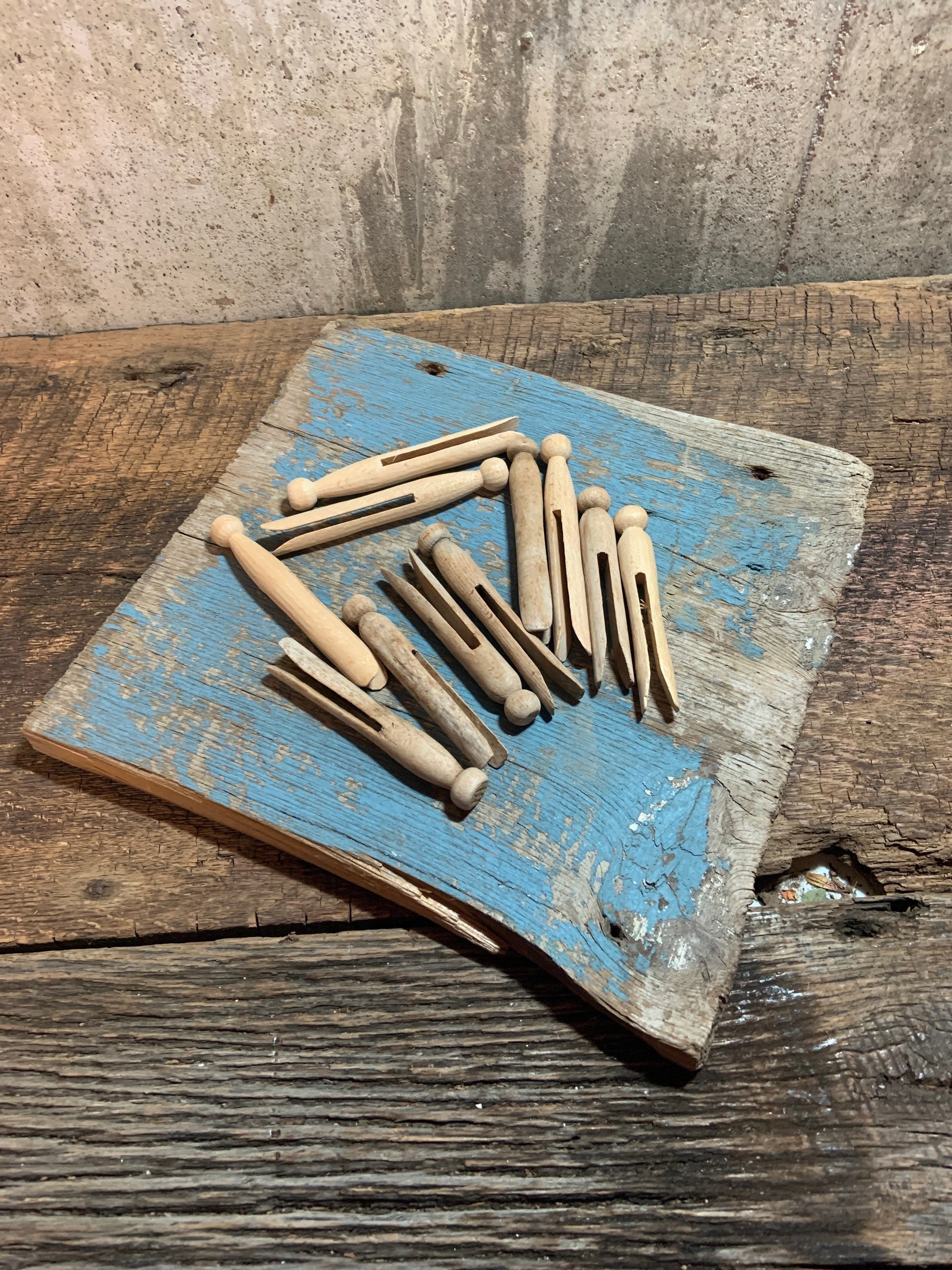 ヴィンテージ木製洗濯バサミ（大量購入）、4インチクラフト用品 - Etsy