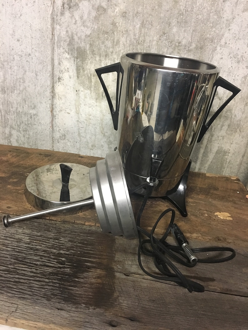 Coffee Maker Atomic Percolator Coffee Percolator 1970s coffee maker Sunbeam Percolator 30 Cup Percolator Mid Century Modern