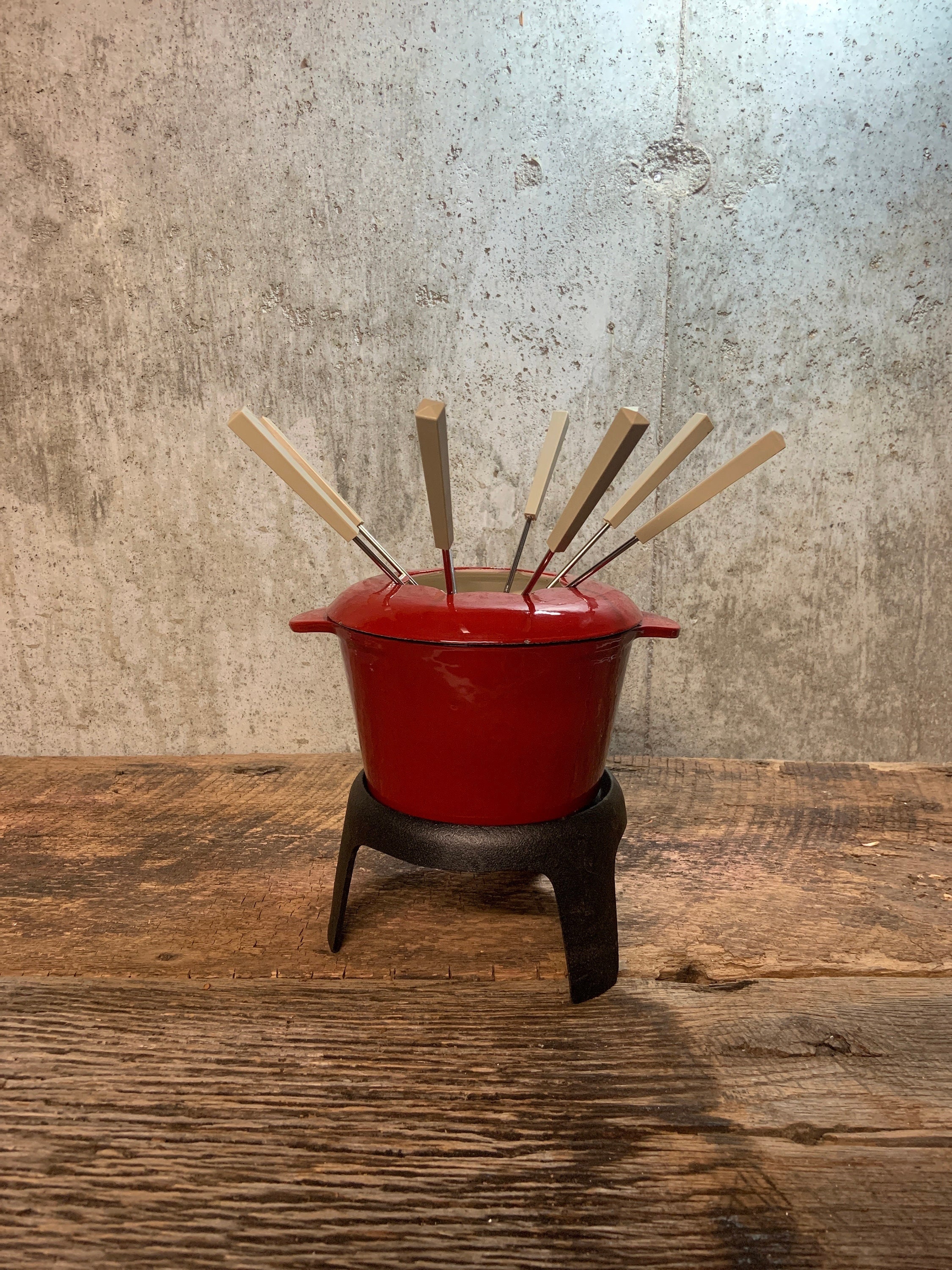 Pearl Metal Belmani Enamelled Red Mini Fondue Pot Set – Goods Of Japan