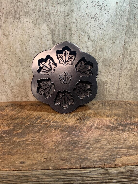 Nordic Ware Maple Leaf Muffin Pan, Nonstick Cast Aluminum, 6 Molds
