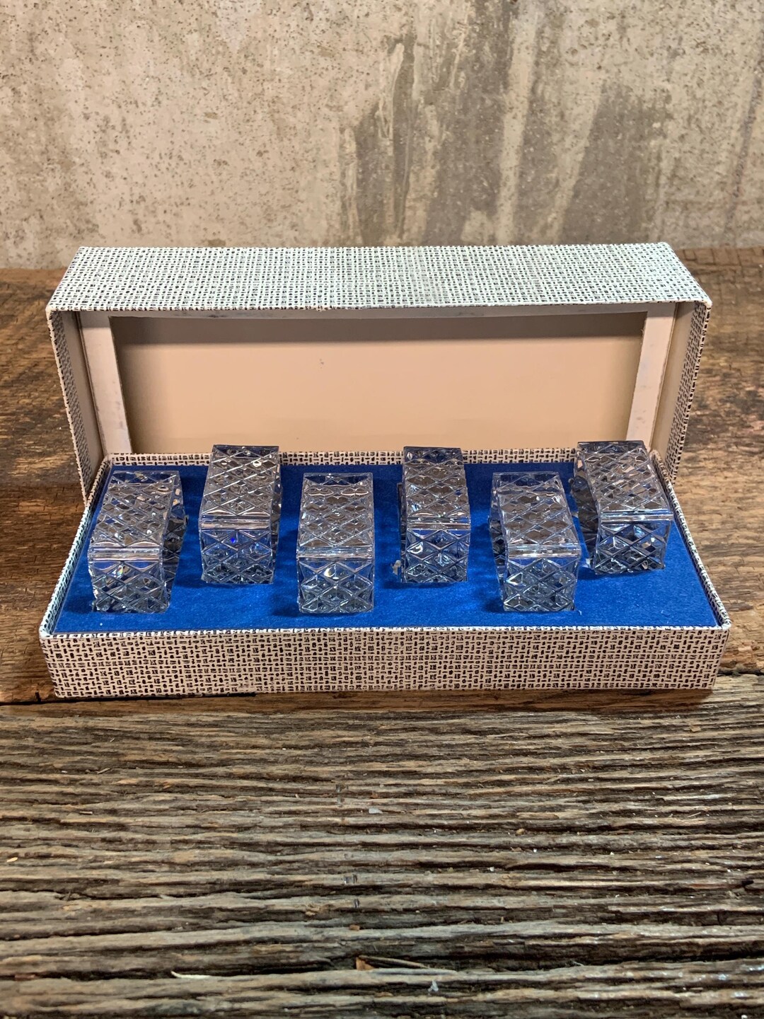 プレスガラス製ナプキンリング 6個セット、MCMフォーマルダイニング