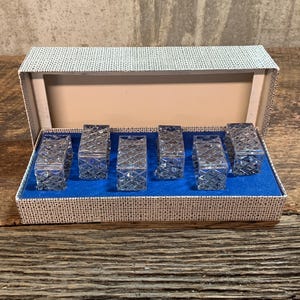 Glass Napkin Rings, Napkin Rings, Pressed Glass, Napkin Holder, Formal Napkin Ring, MCM Napkin Rings, Formal Dining, Retro Dining
