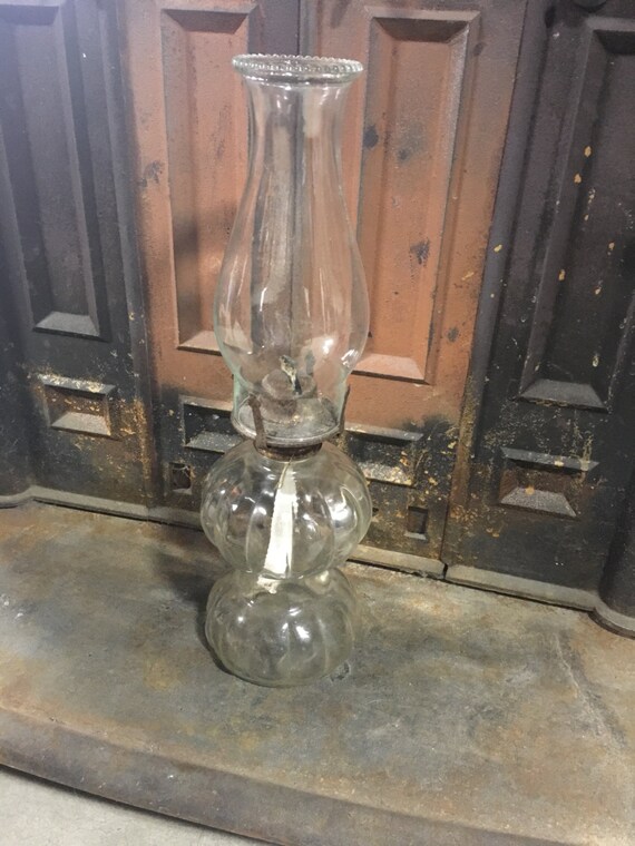 Lampe à Huile Hurricane En Verre Borosilicate Transparent - Hauteurs 5,9 à 11 Pouces - Avec Mèche Et Tube