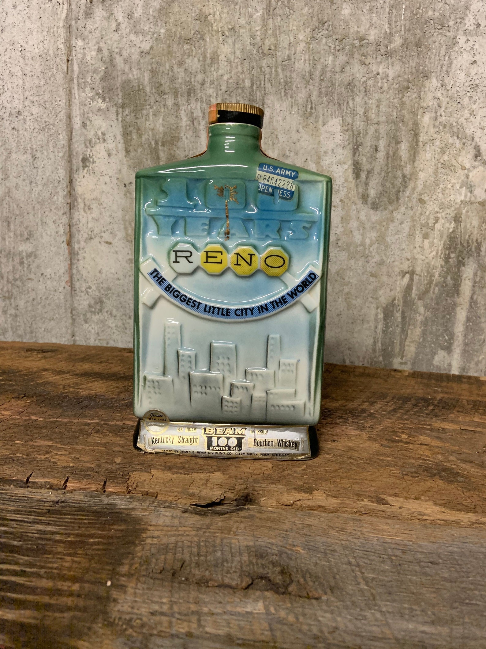 Jim Beam Decanter 100 Years Reno Reno Decanter Regal China Etsy