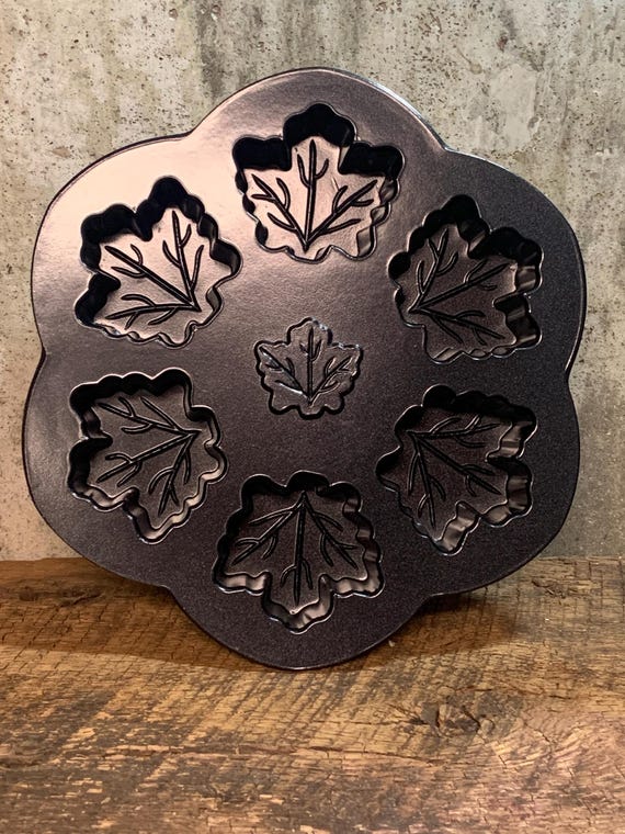 Nordic Ware Maple Leaf Muffin Pan, Nonstick Cast Aluminum, 6 Molds