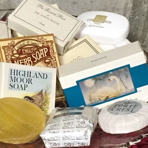 Vintage Soap, Travel Soap, Guest Soaps, Hotel Soaps, Bathroom Soaps, Powder Room Display, Bathroom Display, Small Bar Soap,Travel Collection