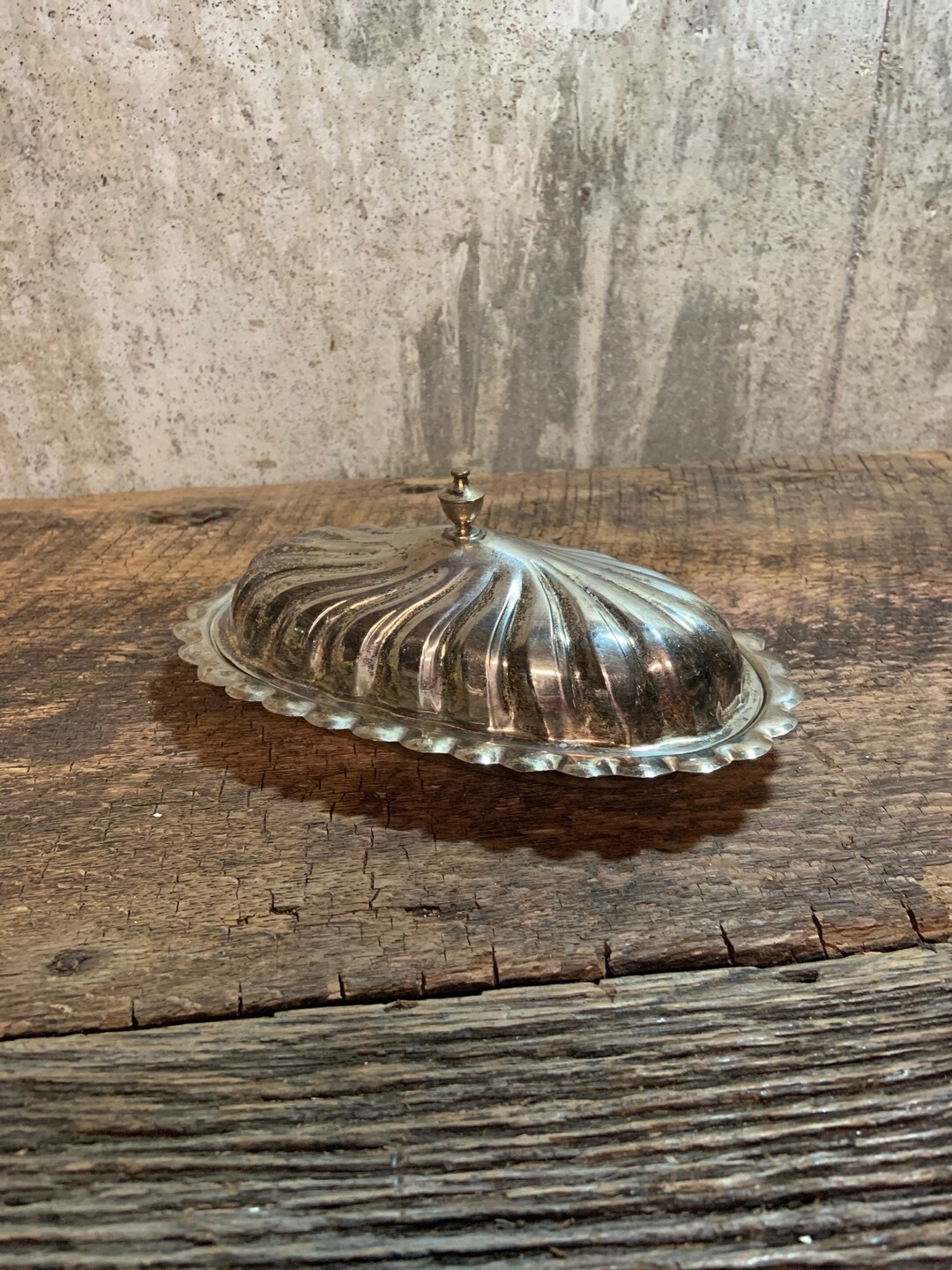 Lidded Butter Dish, Silverplated Butter Dish, Retro Butter Dish