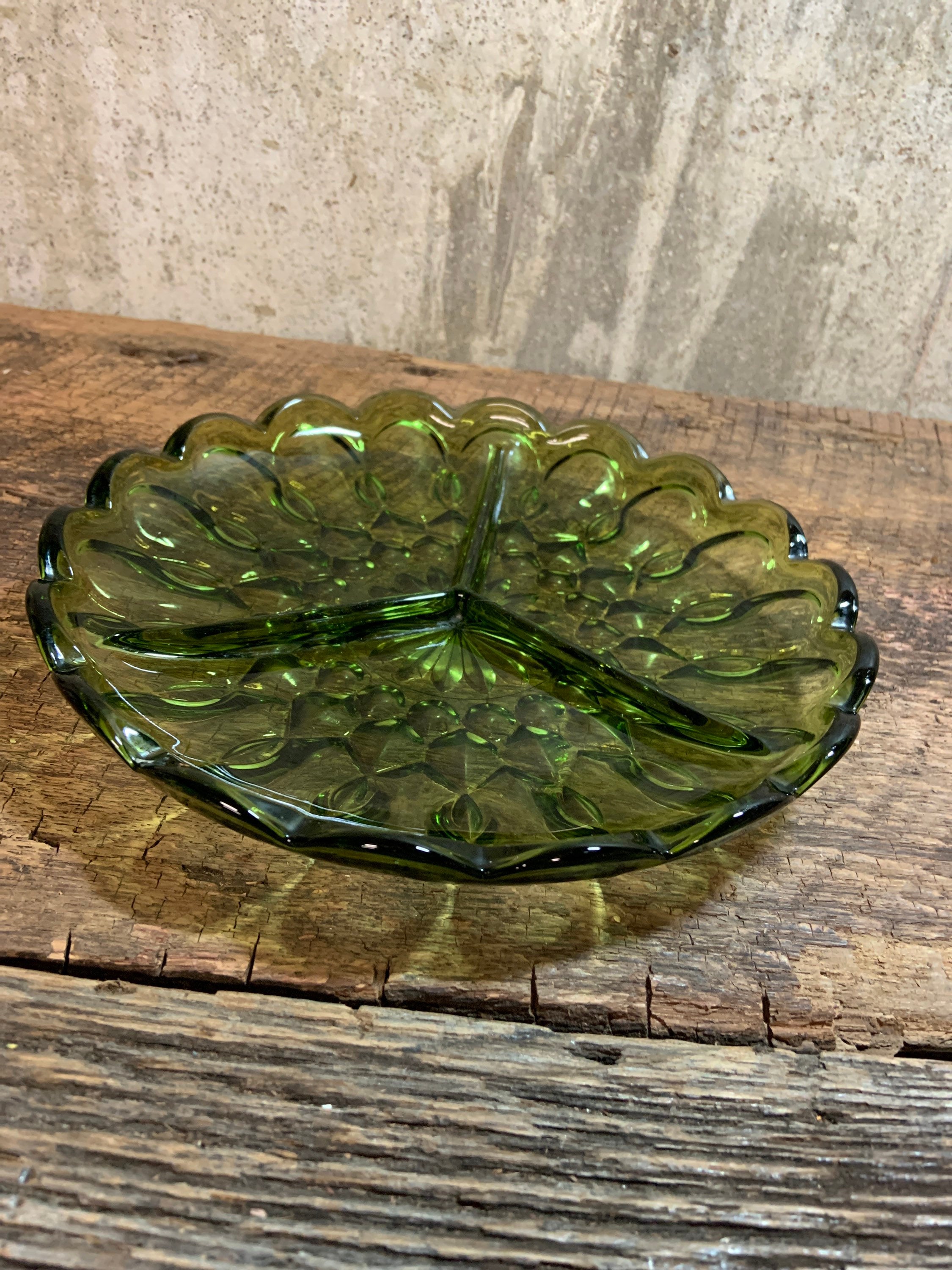 Plat Ancien En Verre Blush - Style Celtique, Pour Relish/sauce, Très Bon état