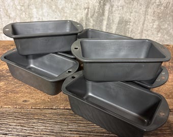 Mini Loaf Pans, Fall Bakeware, Aluminum Loaf Pans, Vintage Baking, Quick Bread Small Loaf Pan, Nonstick Bakeware,Rectangle Pans, 6" Loaf Pan