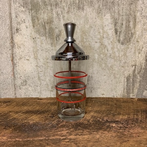 Martini Shaker, Cocktail Mixer, Kamkap, Stiped Lightning Ice Breaker, Glass Shaker, Barware, Drink Muddler, Cocktail Shaker,Dad Gift