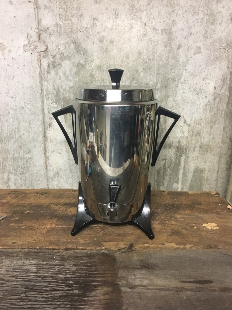 Coffee Maker Atomic Percolator Coffee Percolator 1970s coffee maker Sunbeam Percolator 30 Cup Percolator Mid Century Modern