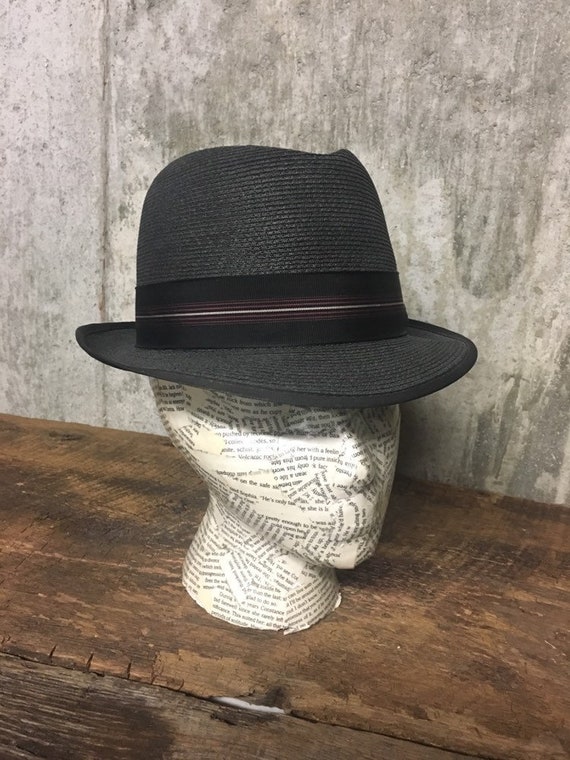Straw Fedora, Knox New York Hat, Mens Hat, Vintage Fe… Gem