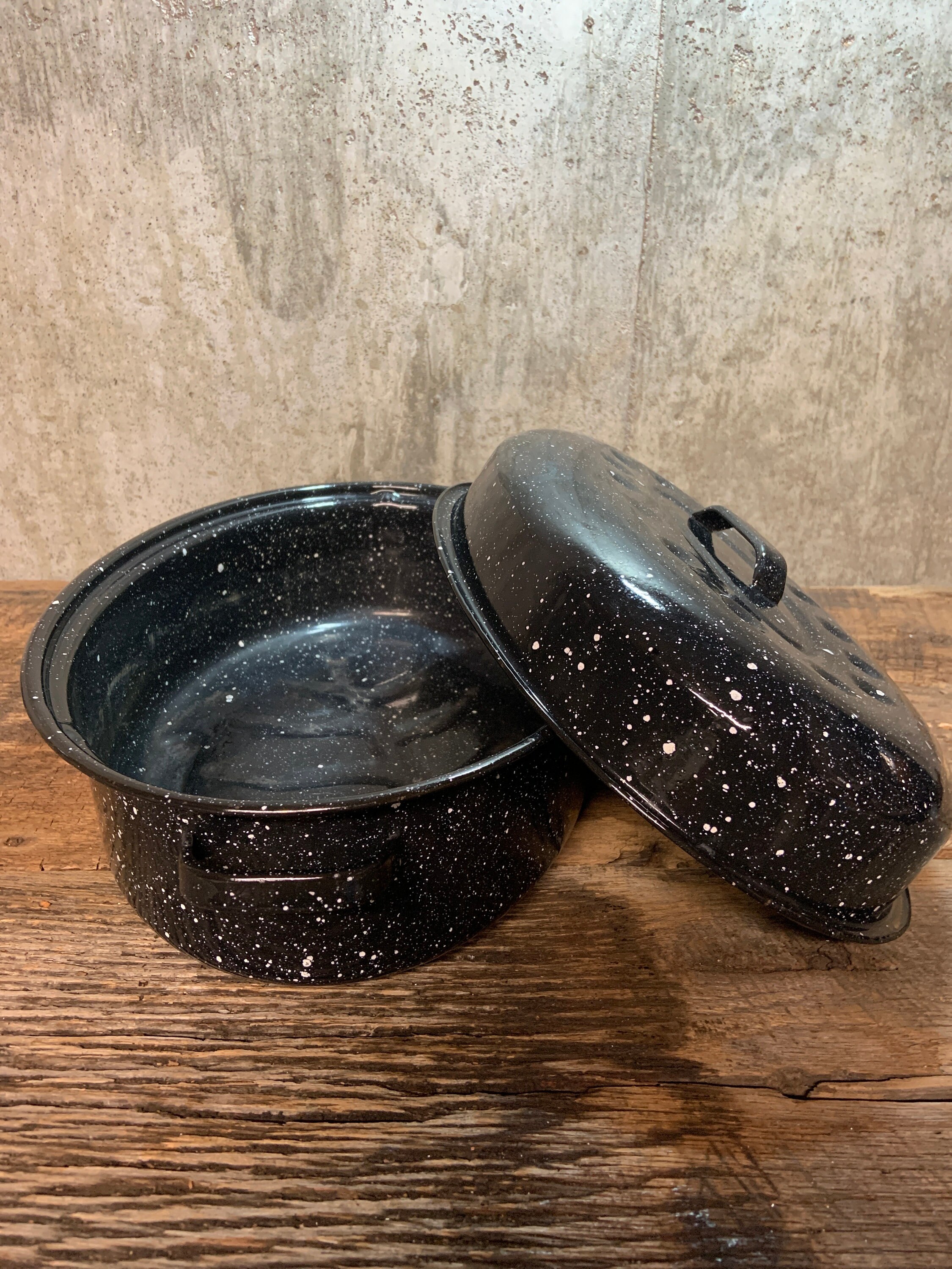 Vintage Roaster Enamelware Covered Roaster Aluminum Roaster Small Roaster Chicken Roaster Small Roasting Pan enameled Pan blue Roaster Etsy UK