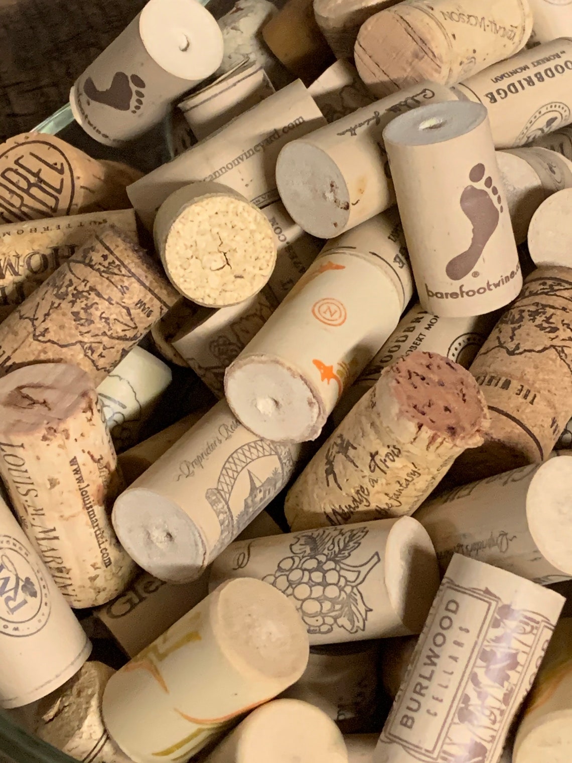 Bulk Corks Cork DIY Supplies 138 Mixed Material Corks Wine Etsy