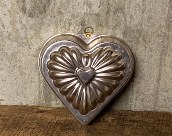 Copper Heart Mold, Mold, Copper Pan,Heart Shapped Pan, Large Jello Mold, Copper Bakeware, Fruit Jello Mold, Jello Mold, Copper Mold