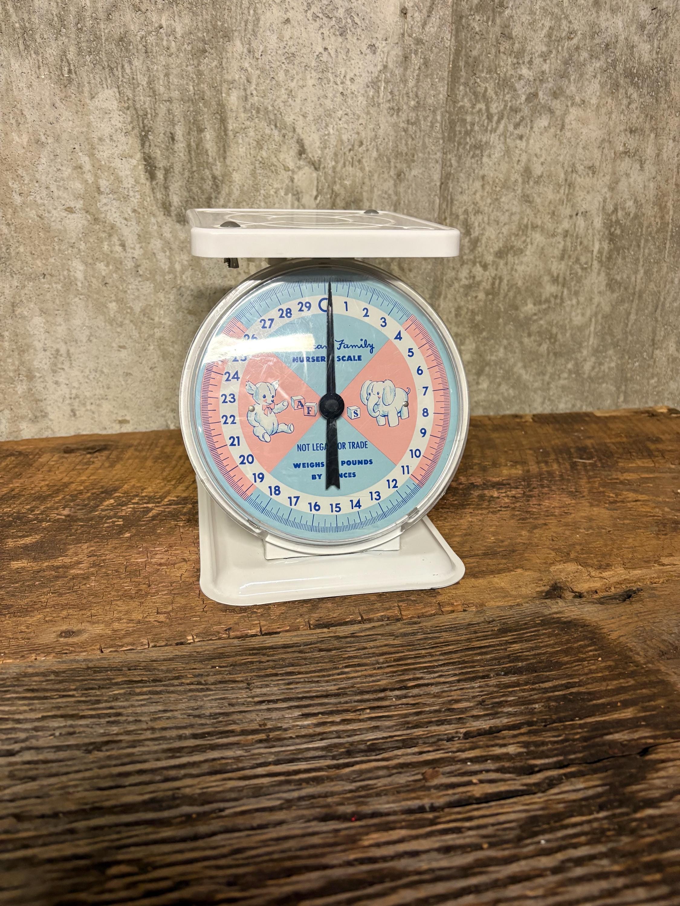 American Family Nursery Scale, Retro Baby Scale, Mid Century