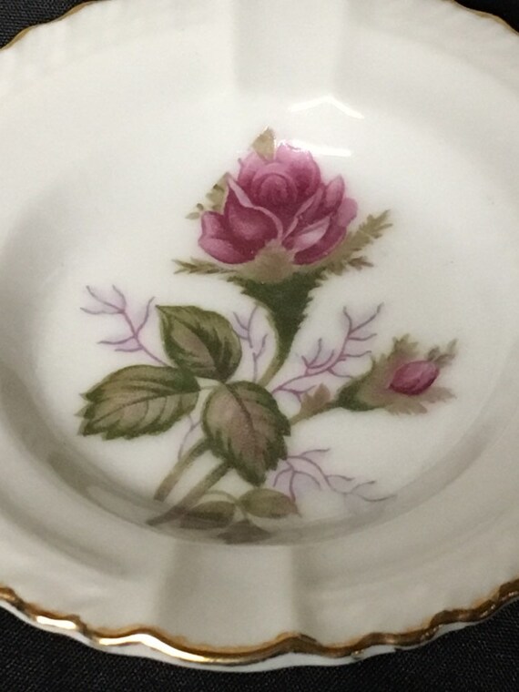 Ceramic Trinket Dish, Rose Ceramic, Vintage Ash T… - image 3