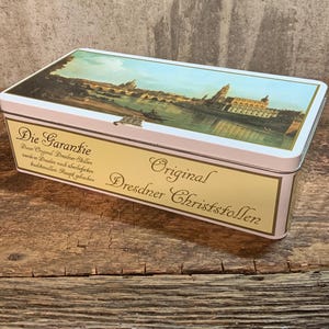 German Fruitcake Tin, Ornate Tinplate, Vintage Tin, Biscuit Tin, Painted Tin, Vintage Tin, Vintage Tin Decor, Decorated Tin