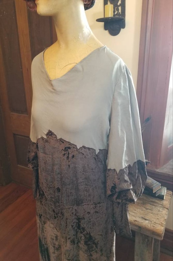 Authentic Art Deco 1920s-30s Velvet Dress with Jul
