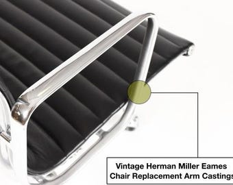 Eames Herman Miller Aluminum Group / Soft Pad Desk Chair Replacement Aluminum Arm Casting Set of 2