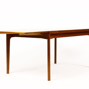 Danish Modern / Mid Century Teak Expandable Dining Table Rectangular Draw Leaf Vejle Stole Møbelfabrik image 1