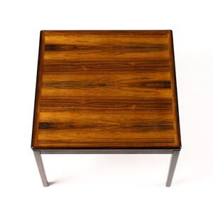 Danish Modern / Mid Century Large Square Rosewood Coffee / Side table Figural Grain image 3
