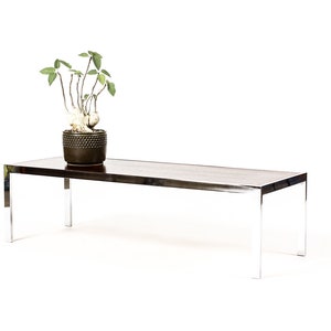 Danish Modern / Mid Century Rectangular Coffee Table Milo Baughman Rosewood Chrome image 3