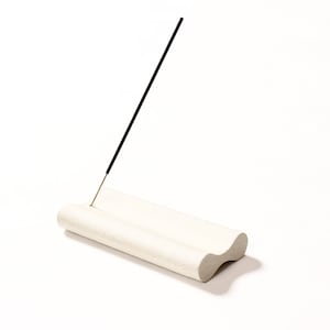 Stoneware Ceramic Modernist Sculptural Stick Incense Holder / Burner - Minimalist Zen Palo Santo
