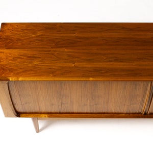 Danish Modern / Mid Century Walnut Tambour Door Credenza Model 142 Bernhard Pedersen & Son image 9