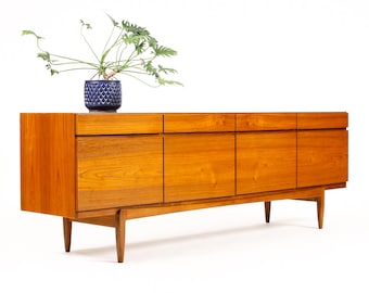 Danish Modern / Mid Century Teak Large Credenza / Sideboard — Kofod Larsen Model FA66
