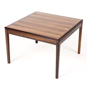 Danish Modern / Mid Century Large Square Rosewood Coffee / Side table Figural Grain image 5