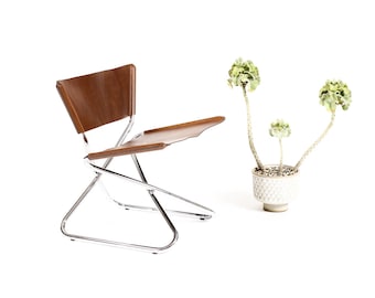 Vintage Mid Century Tubular Chrome Folding ‘Z-Down’ Lounge Chair — Erik Magnussen for Torben Ørskov