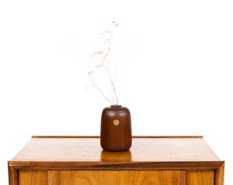 Studio Craft Modernist Walnut Stem Vase — Lathe Turned — SV1