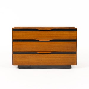 Mid Century Vintage Walnut Nightstand / Bedside Chest John Kapel for Glenn of California Three Drawers image 3