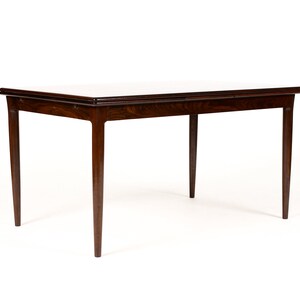 Danish Modern / Mid Century Teak Dining Table Rectangular Draw Leaf AM Mobler image 4