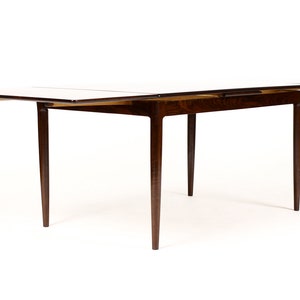 Danish Modern / Mid Century Teak Dining Table — Rectangular Draw Leaf — AM Mobler