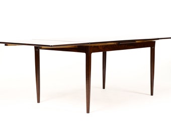 Danish Modern / Mid Century Teak Dining Table — Rectangular Draw Leaf — AM Mobler