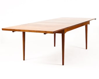 Danish Modern / Mid Century Teak Dining Table — Finn Juhl FD-540 for France + Son — Two Leaves