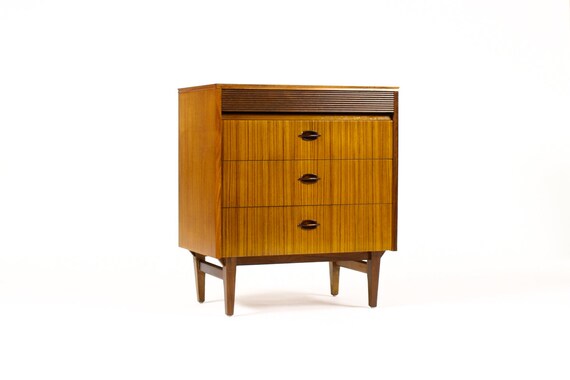 Danish Modern Mid Century Mahogany Upright Dresser Chest Etsy